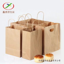 120gsm brown kraft paper shopping bag with handle